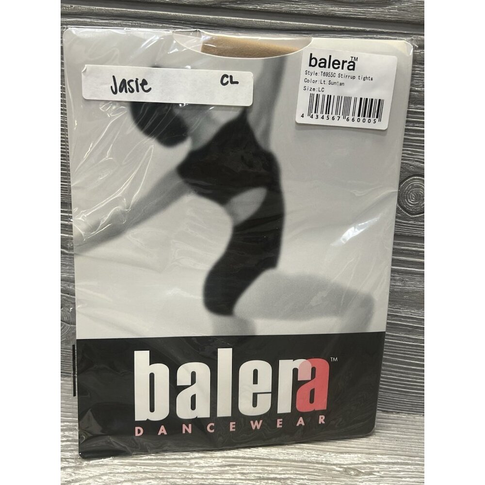 Balera Dancewear Child Stirrup Tights Size LC Light Suntan16955C NWT